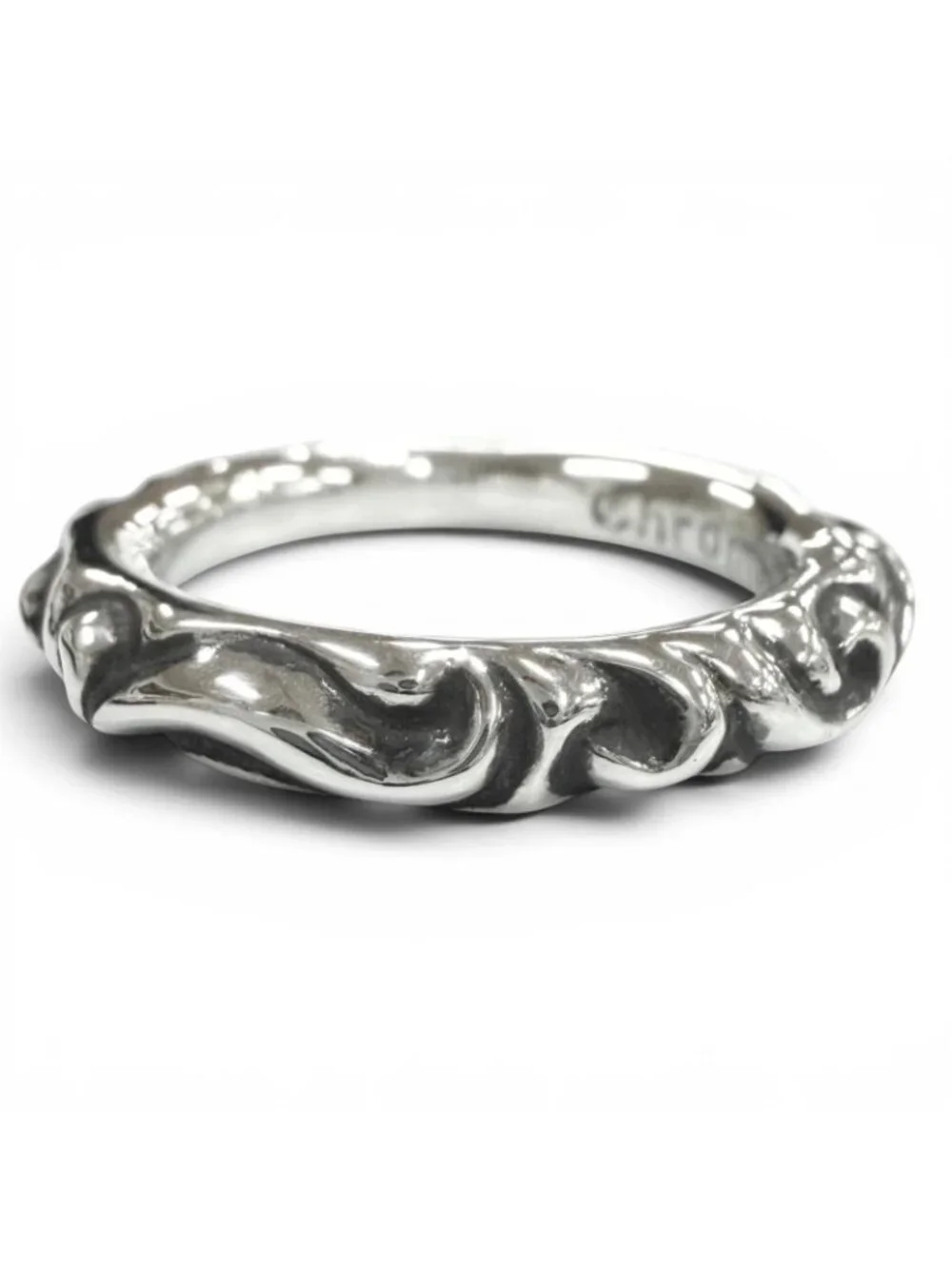 Chrome Hearts Scrl Band Scroll 925 Ring Silver